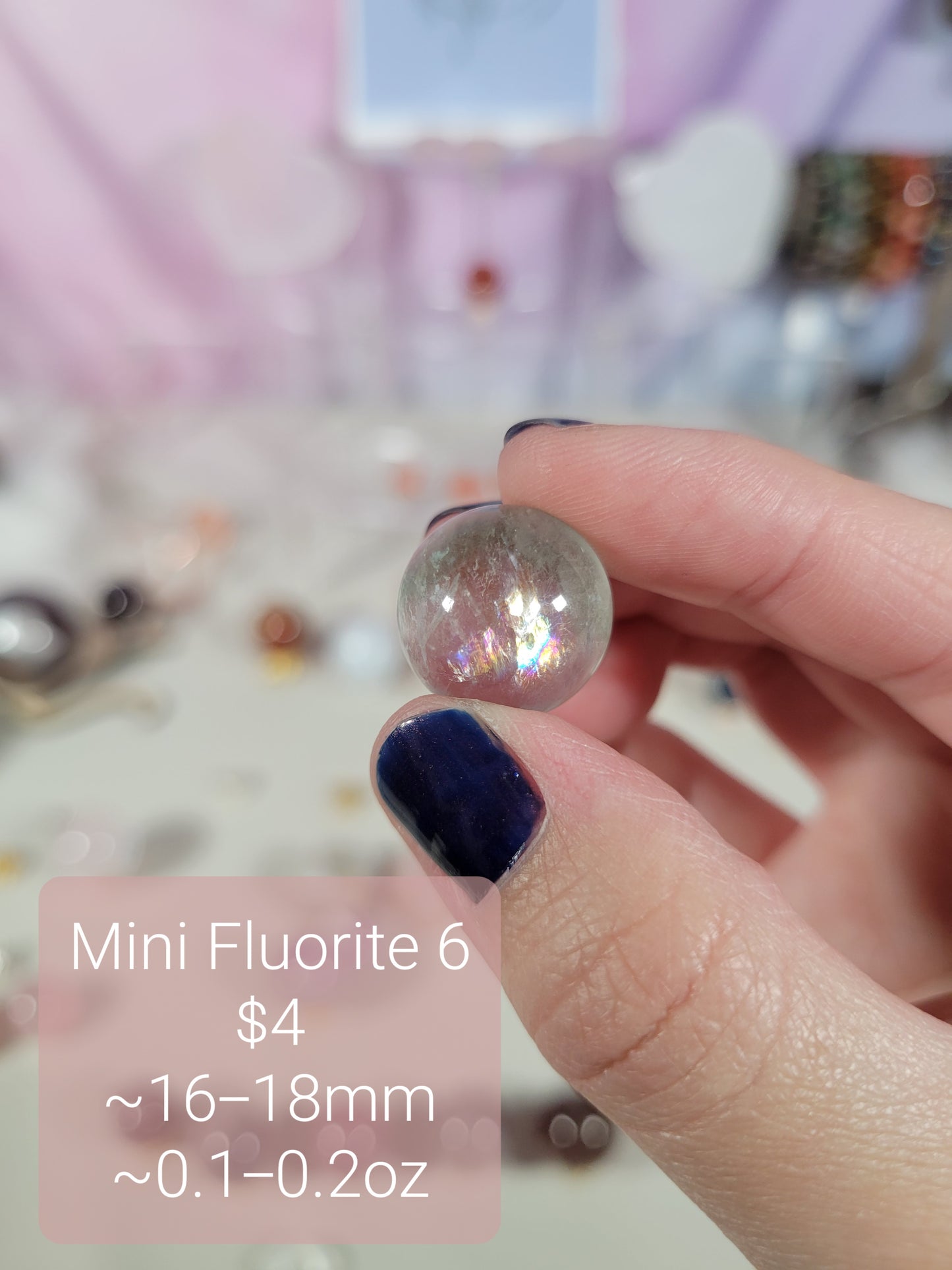 Small Rainbow Fluorite Spheres