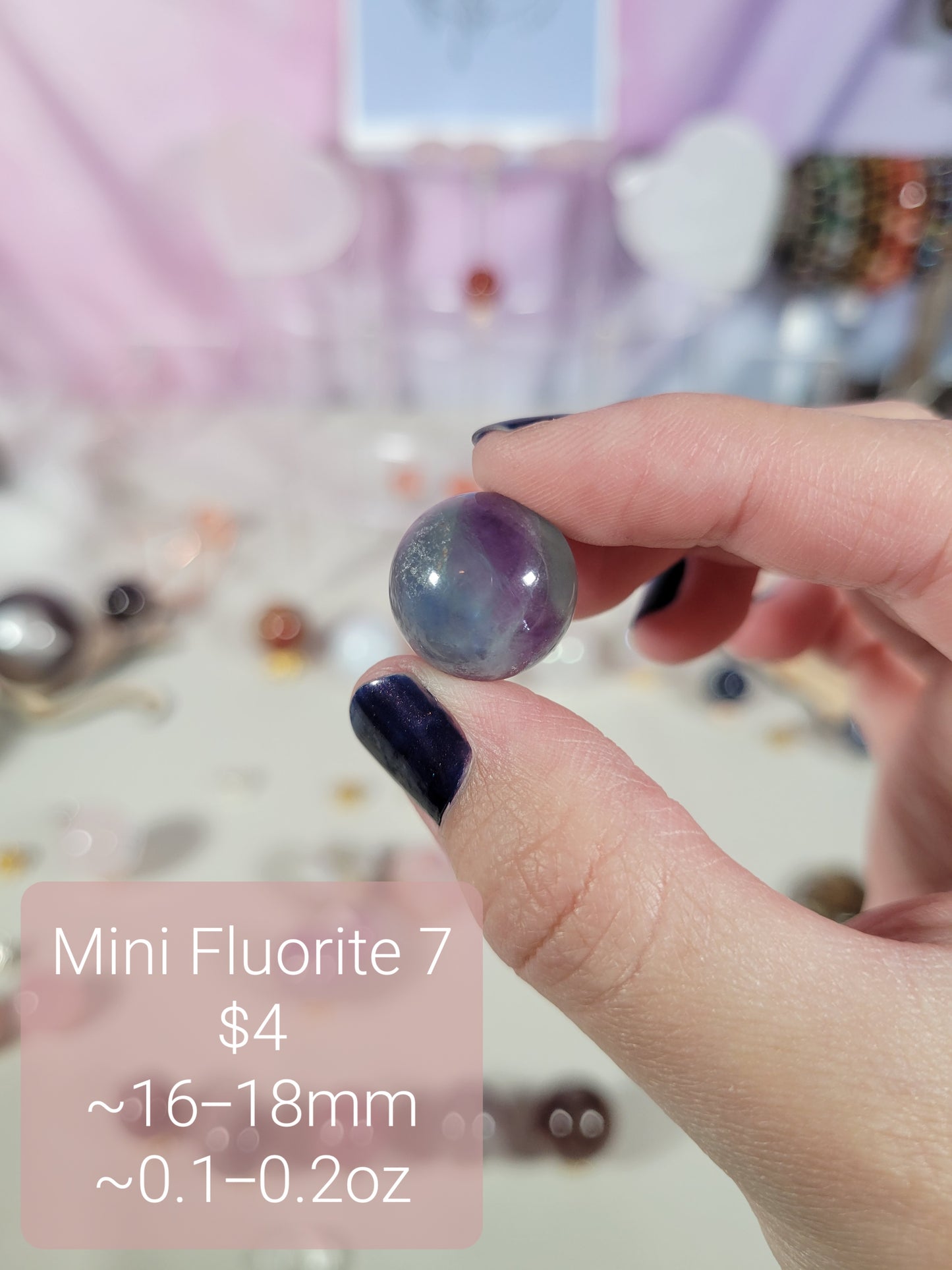 Small Rainbow Fluorite Spheres