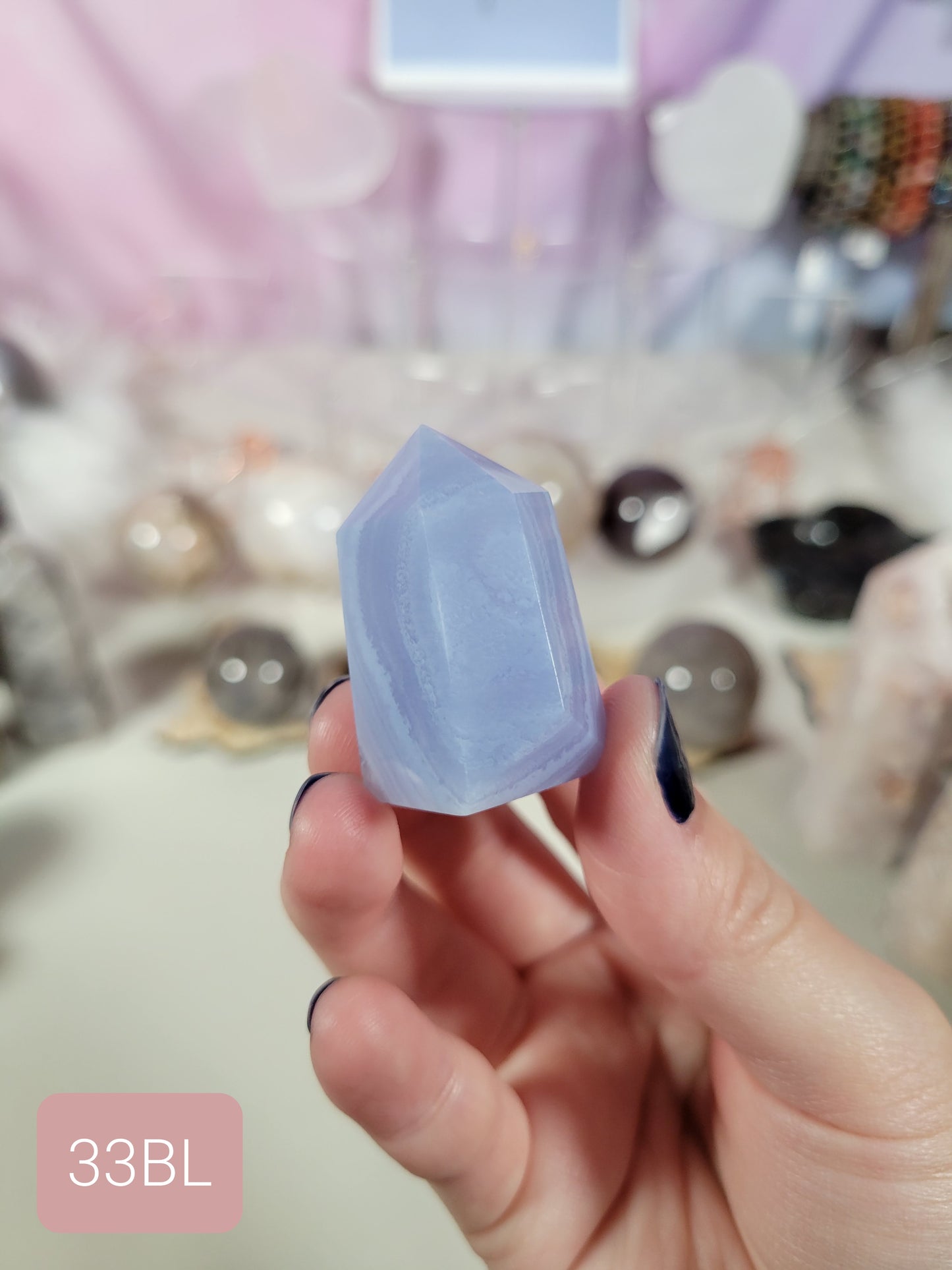 Mini Blue Lace Agate Point 33BL