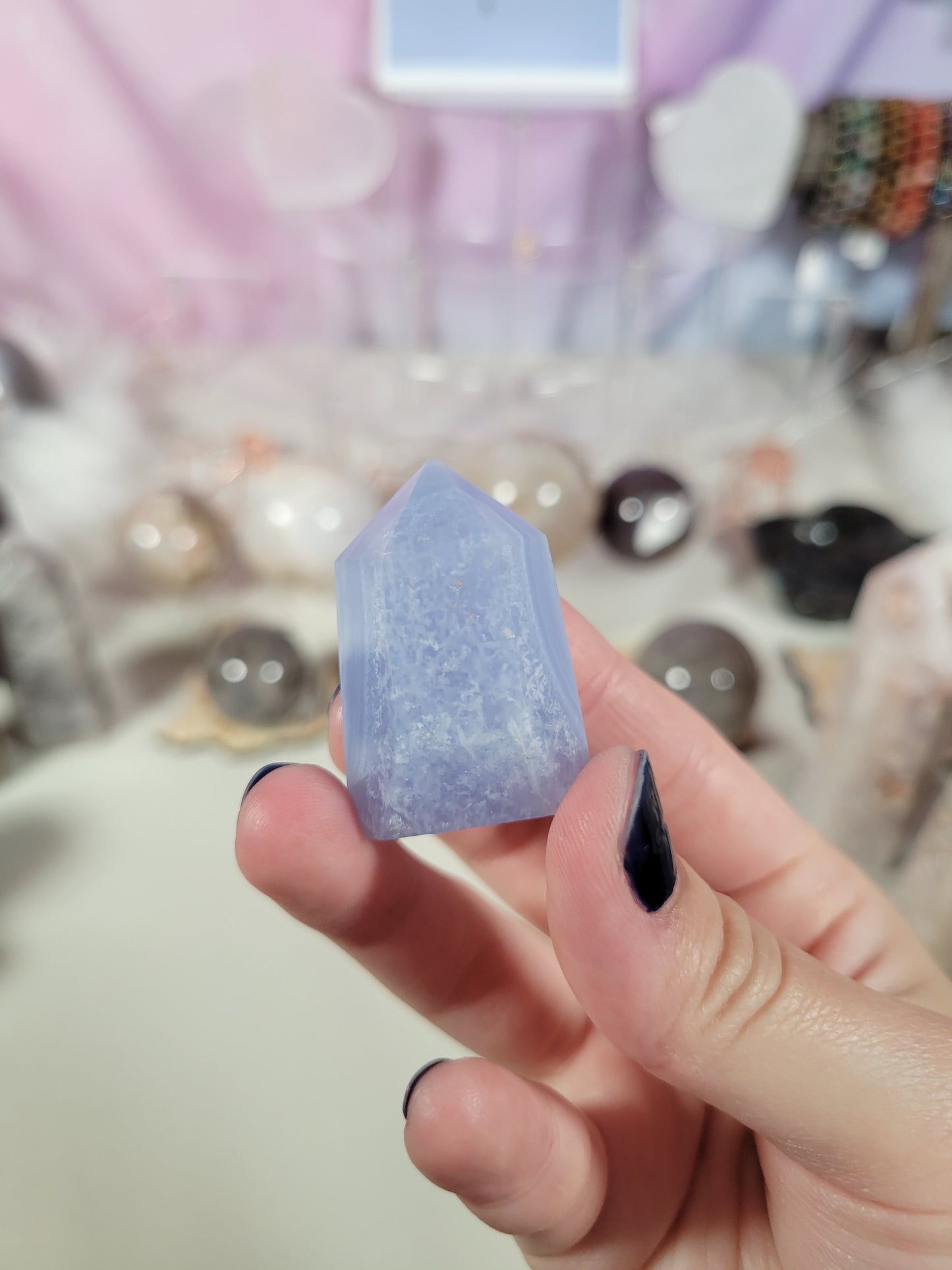 Mini Blue Lace Agate Point 33BL