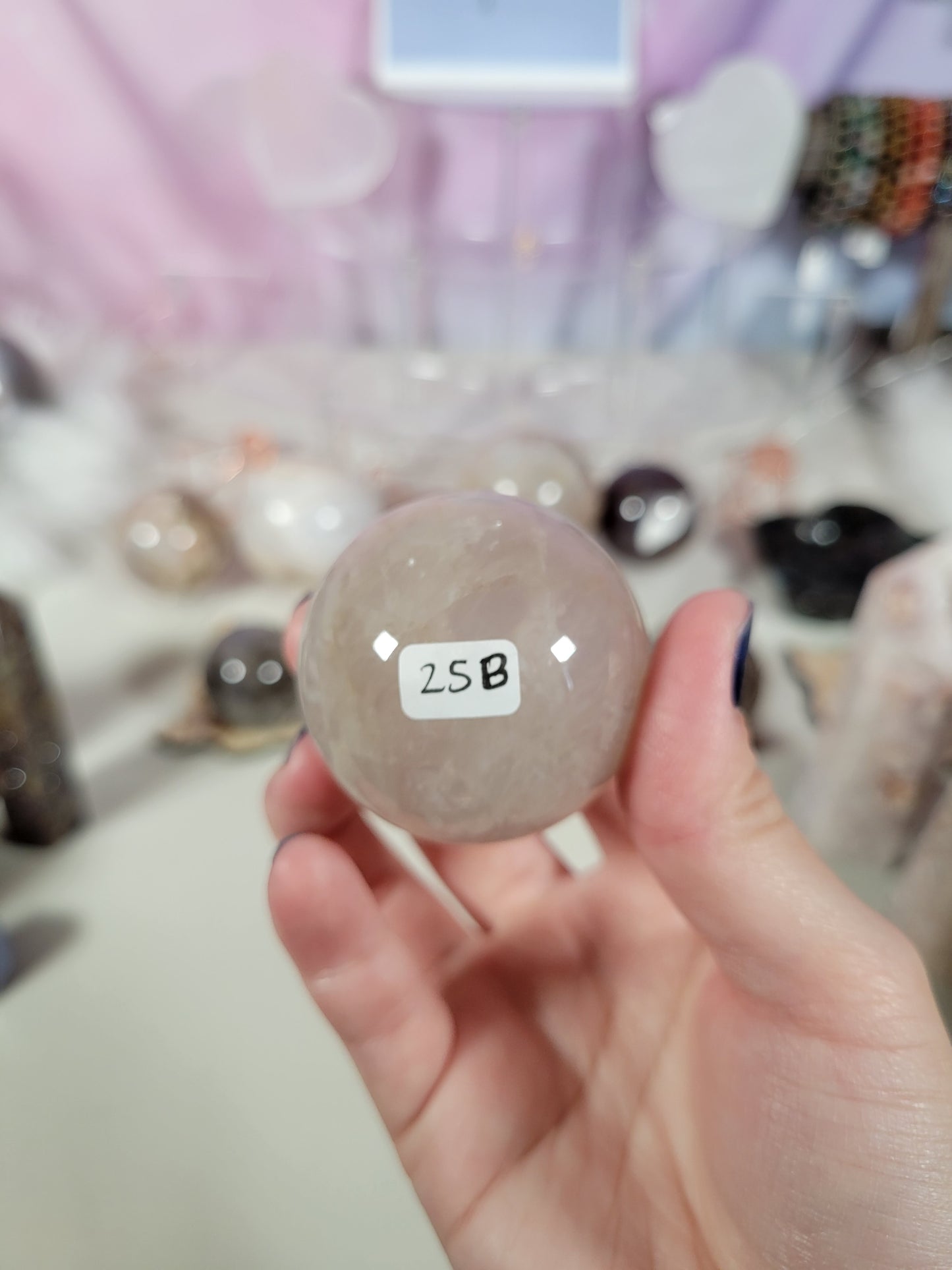 Blue Rose Quartz Sphere 25B