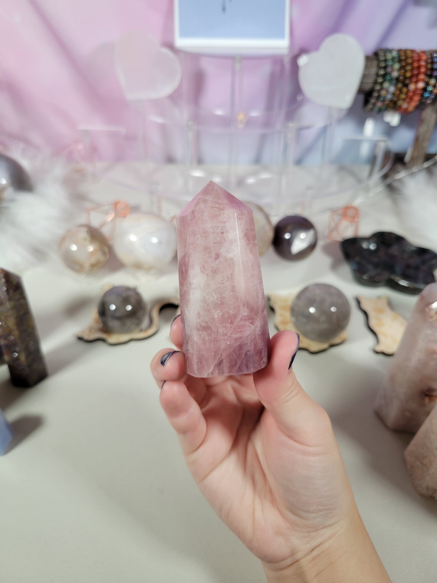 Lavender Rose Quartz Point 42L