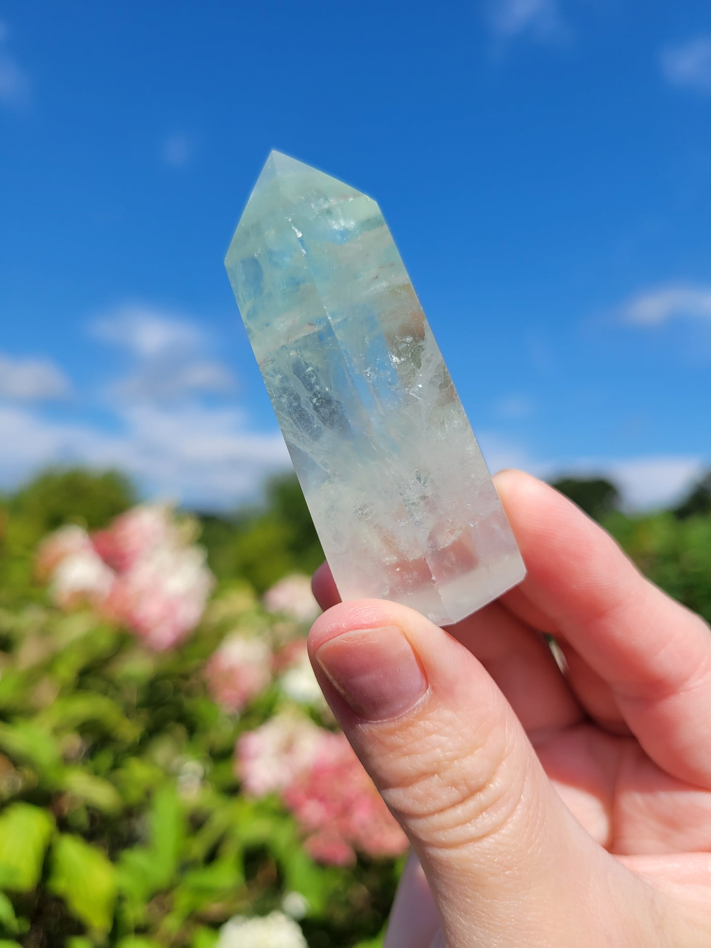 Light Green Fluorite Point 12H