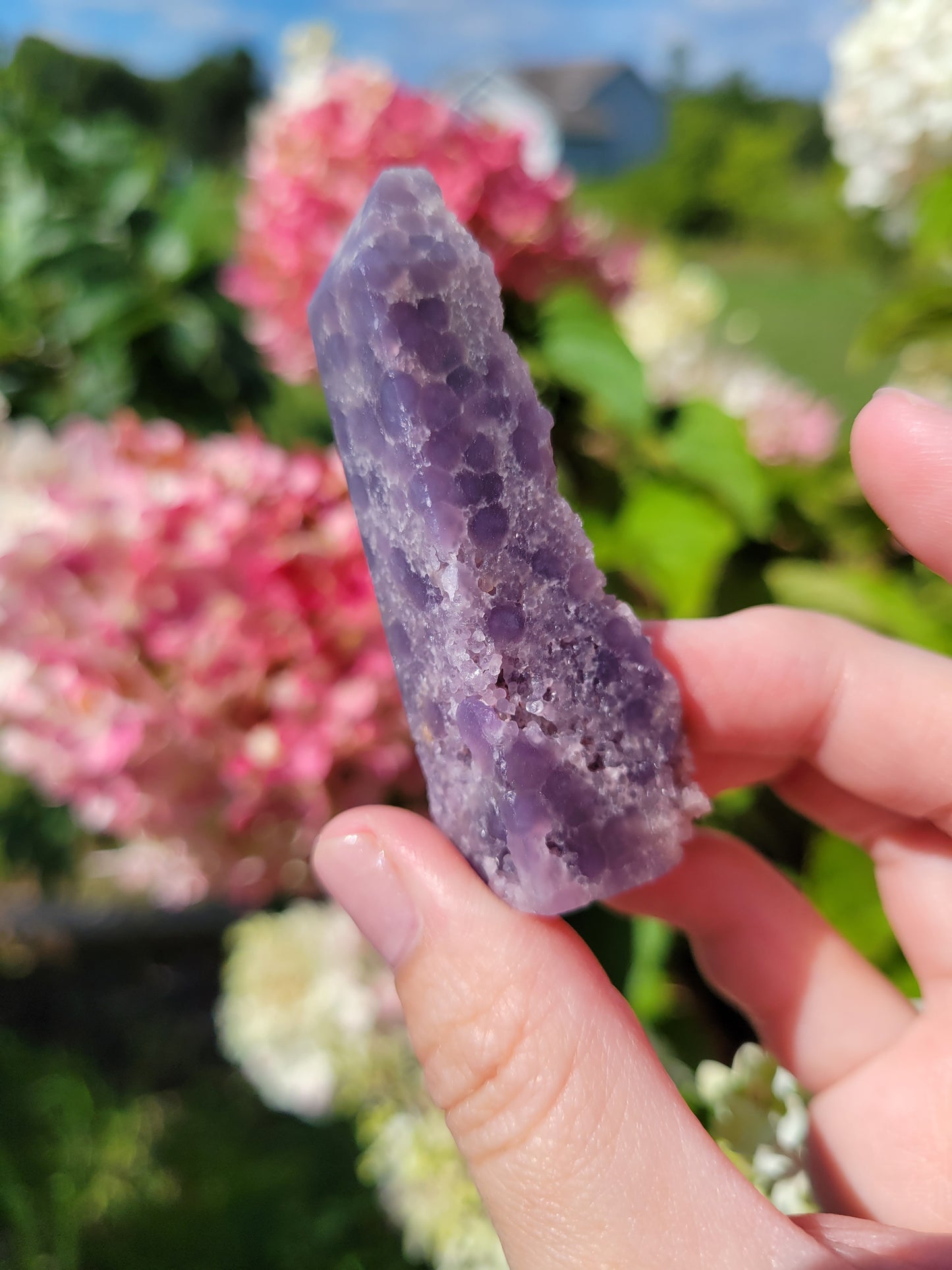 Small Druzy Grape Agate Point 18GP