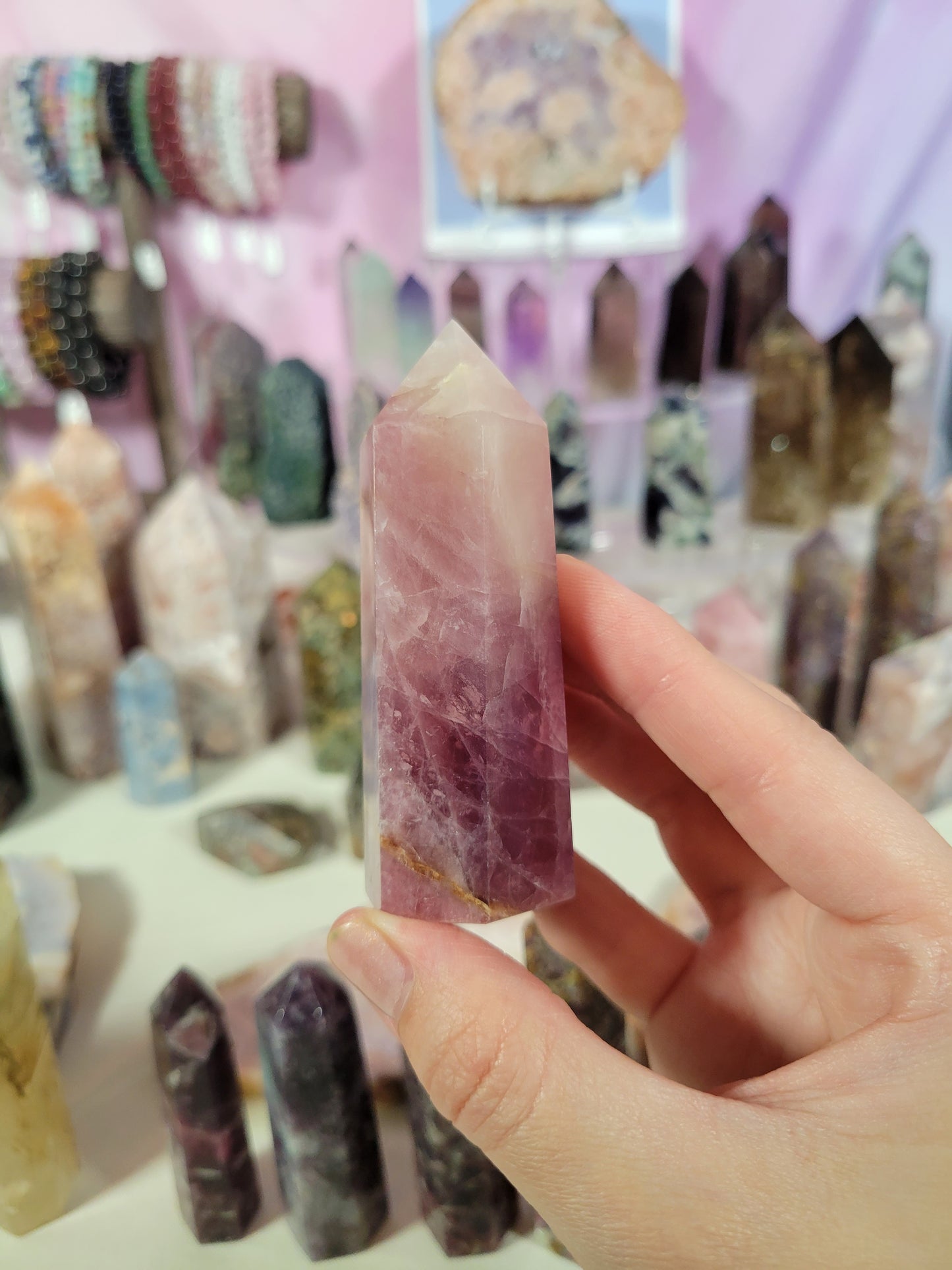 Lavender Rose Quartz Point 34L