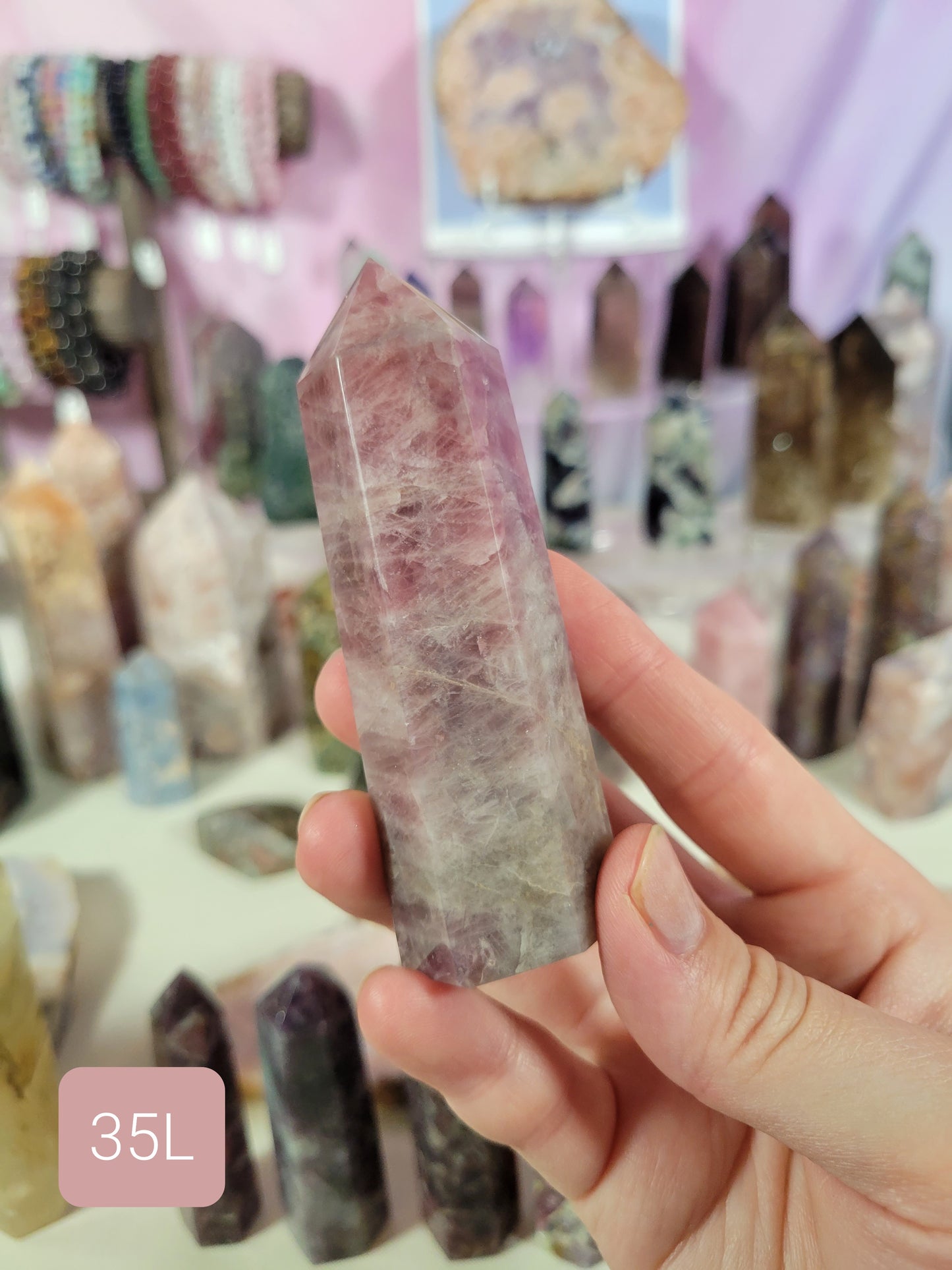 Lavender Rose Quartz Point 35L