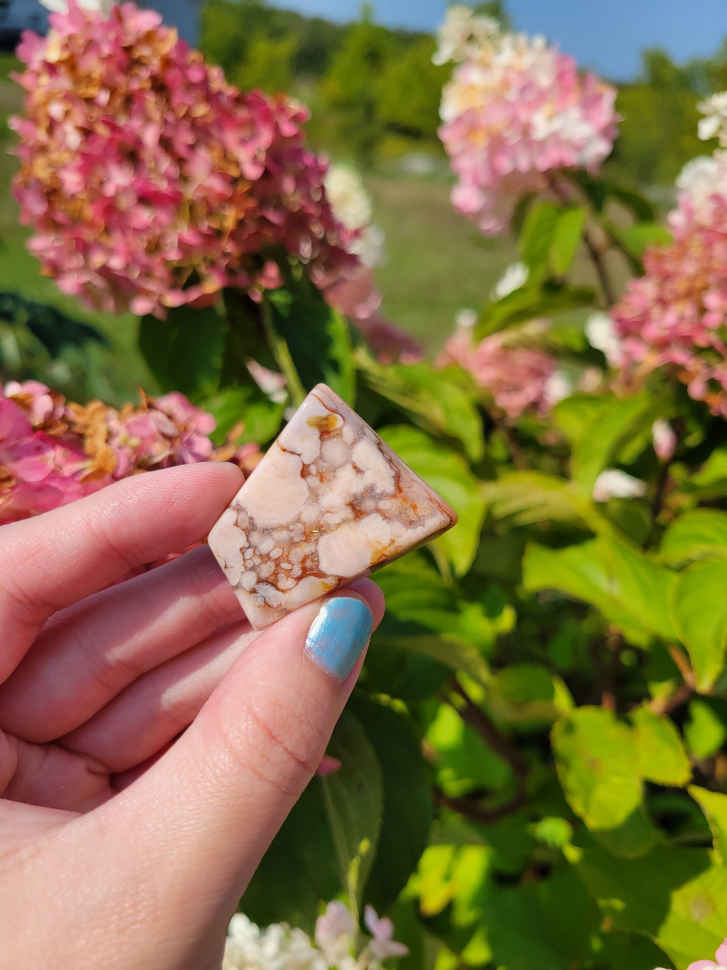 Small Pink Amethyst Flower Agate Freeform 7FG