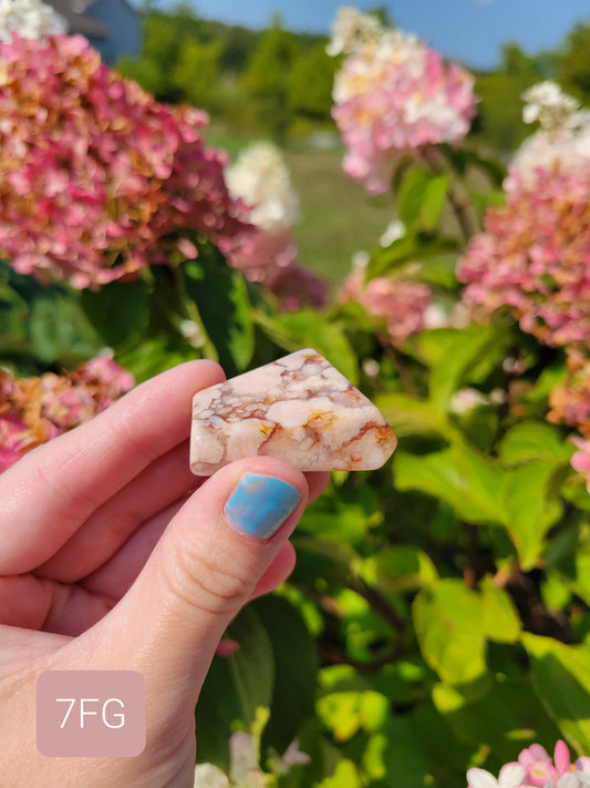 Small Pink Amethyst Flower Agate Freeform 7FG