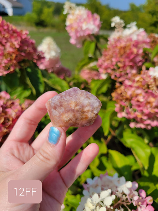 Small Pink Amethyst Flower Agate Freeform 12FF