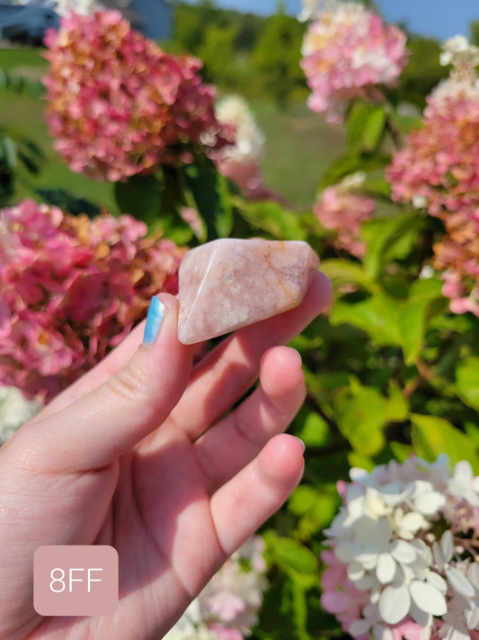 Small Pink Amethyst Flower Agate Freeform 8FF