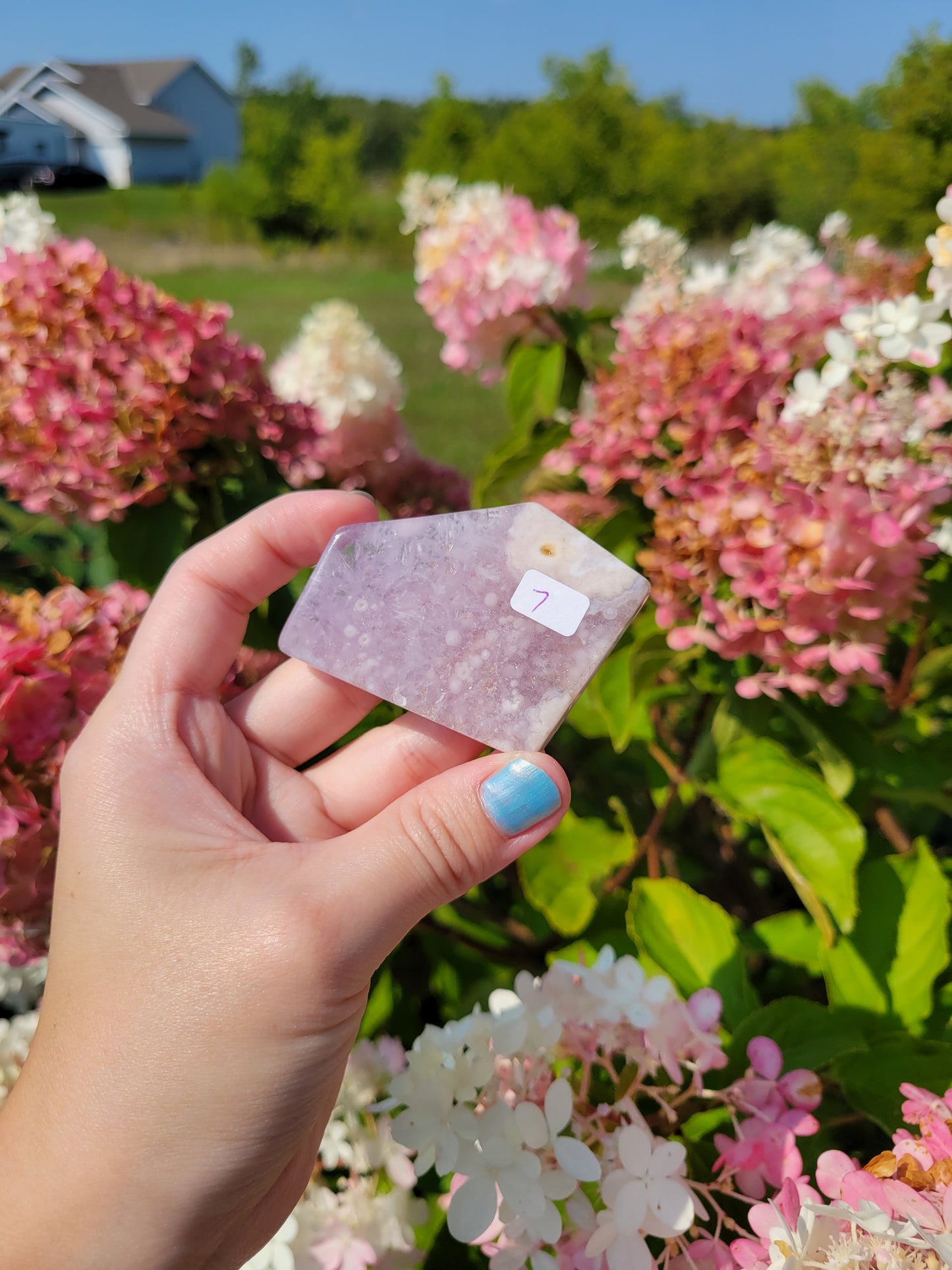 Pink Amethyst Flower Agate Freeform 17FF