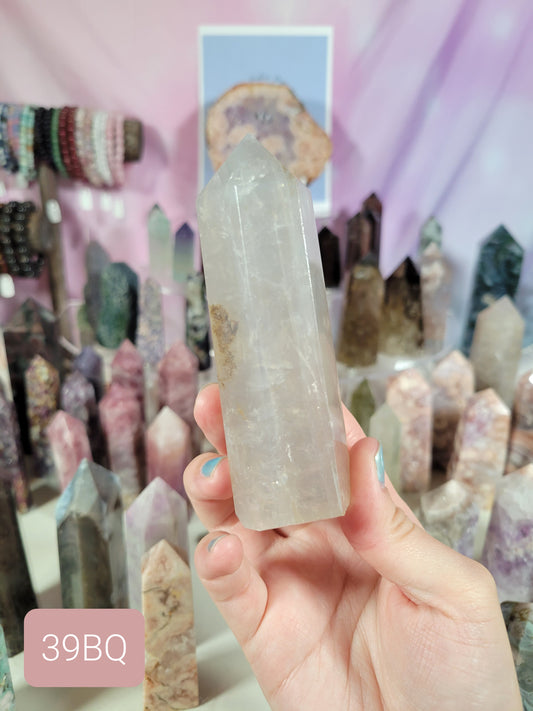 Light Blue Rose Quartz Tower 39BQ