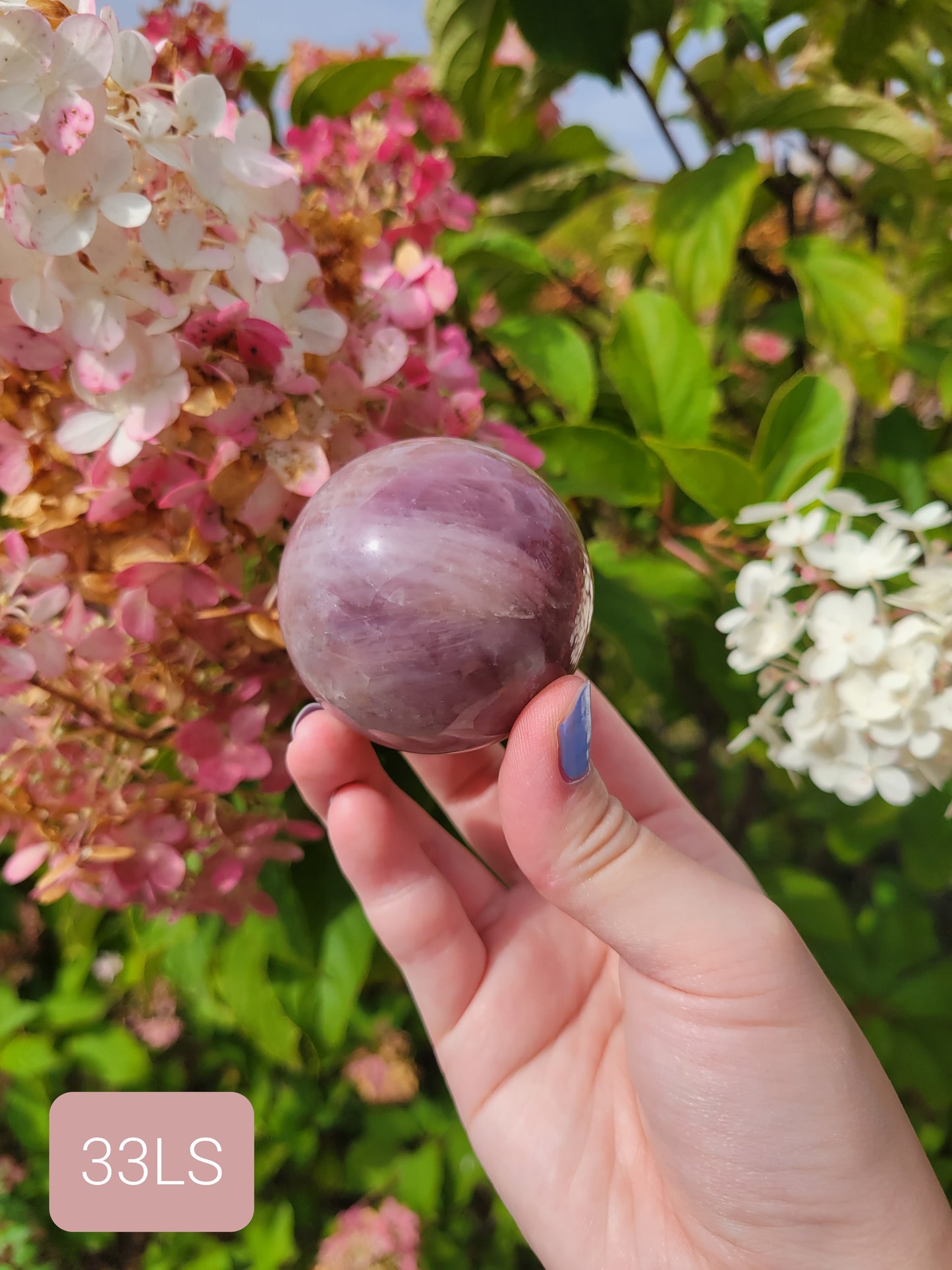 Lavender Rose Quartz Sphere 33LS