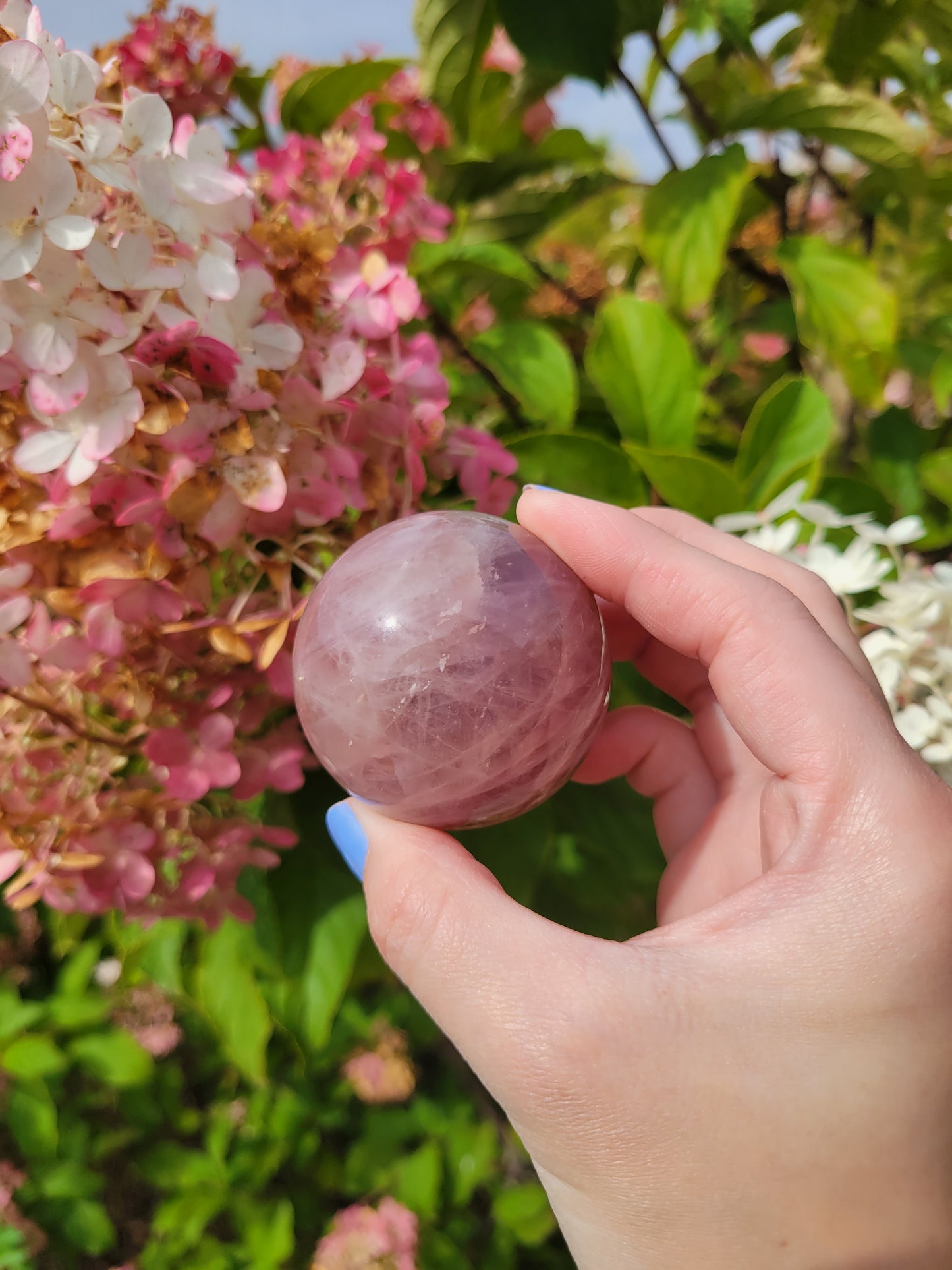 Lavender Rose Quartz Sphere 33LS