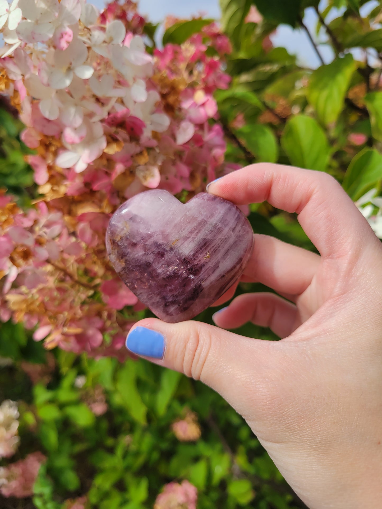 Lavender  Rose Quartz Heart 15LH