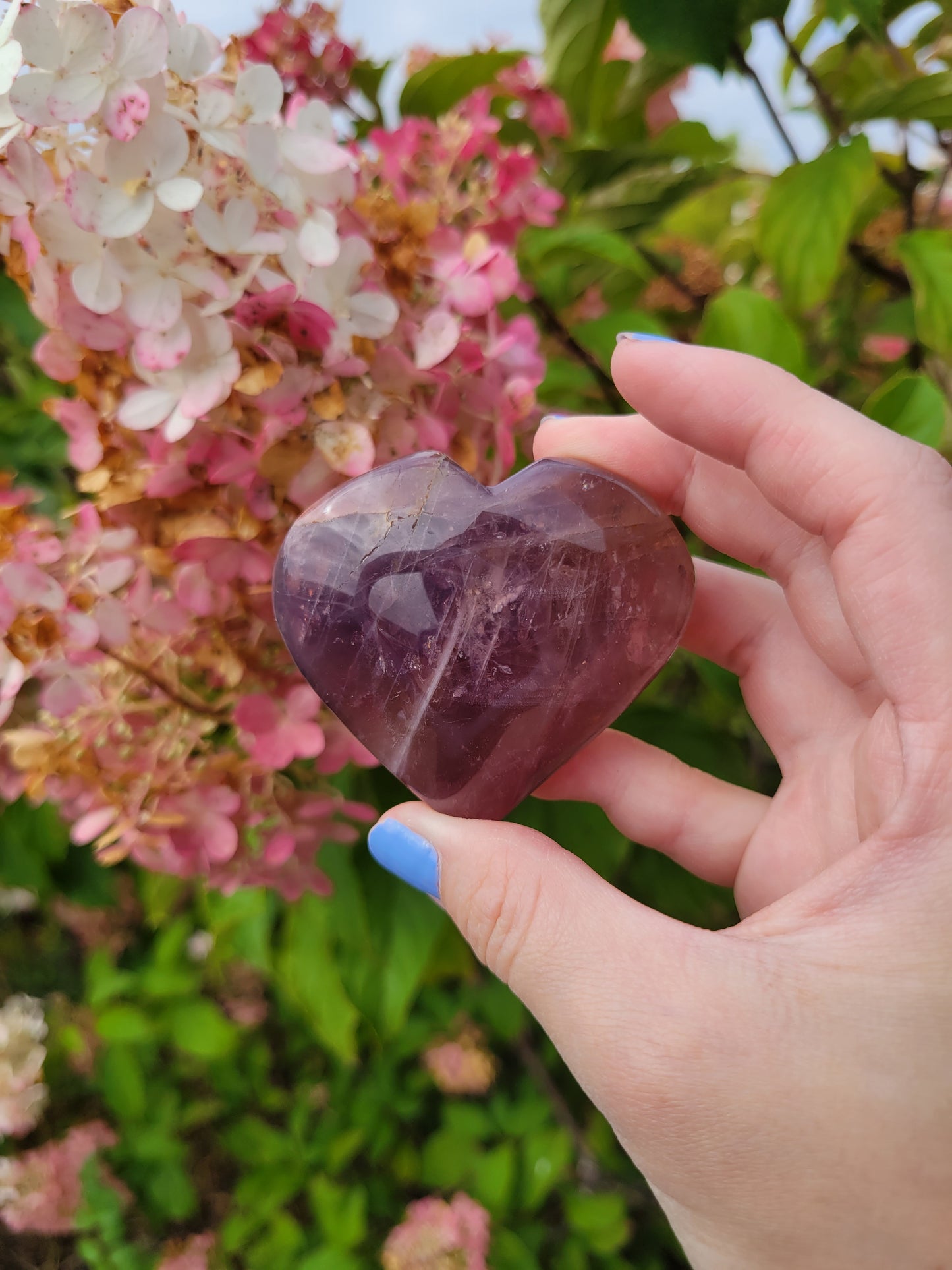 Jelly Lavender Rose Quartz Heart 24LH