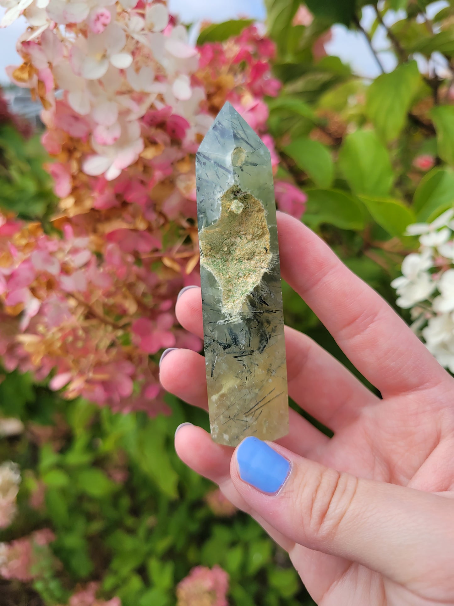 Prehnite with Epidote Point 13PE