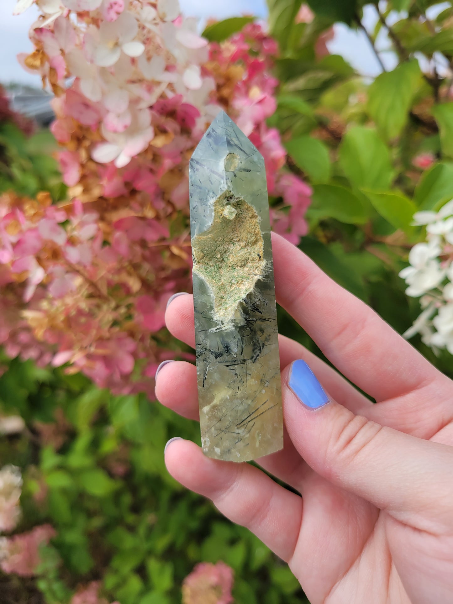 Prehnite with Epidote Point 13PE