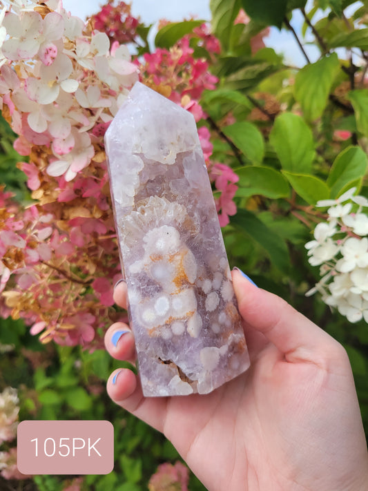 Amethyst Flower Agate Tower 105PK