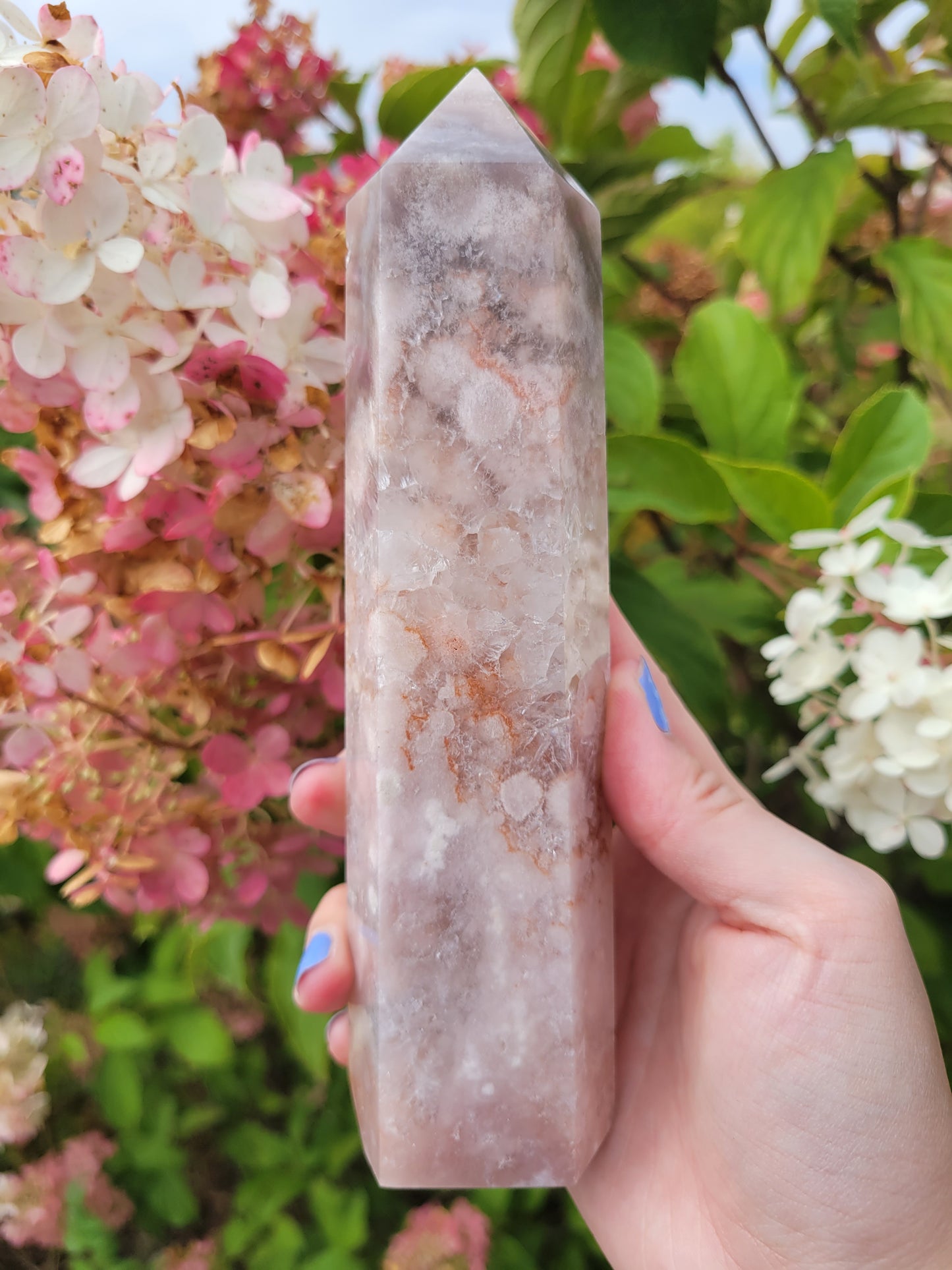 Light Pink Amethyst Flower Agate Tower 100PK