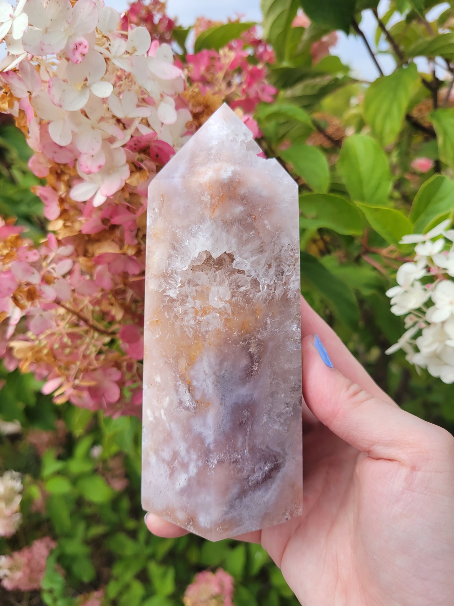 Amethyst Flower Agate Tower 105PK