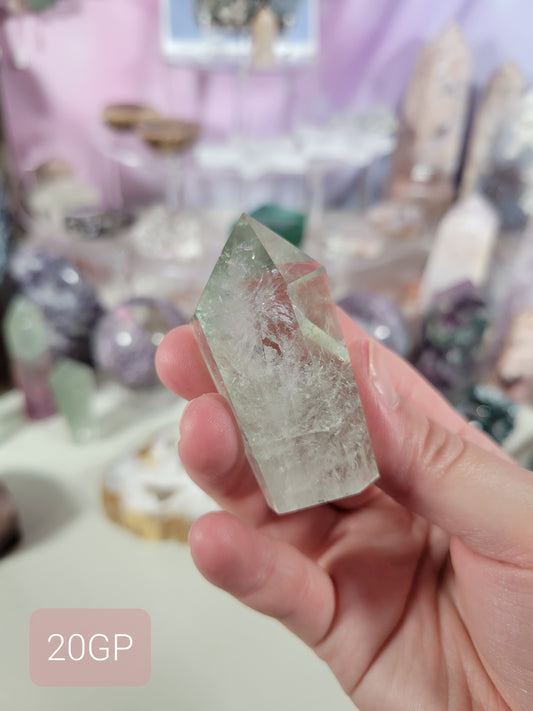 Small Prasiolite Green Amethyst Quartz Point 20GP