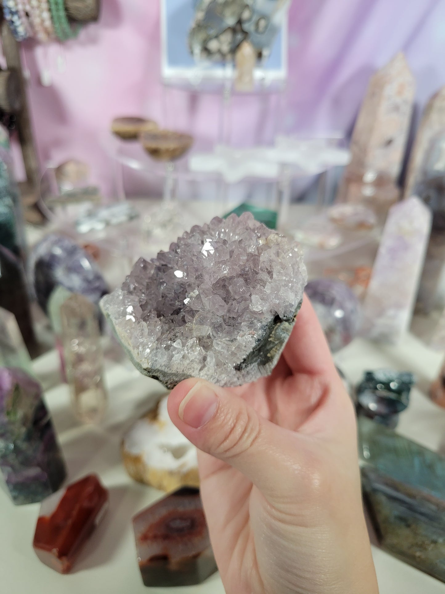 Grey Amethyst Cluster 7AC