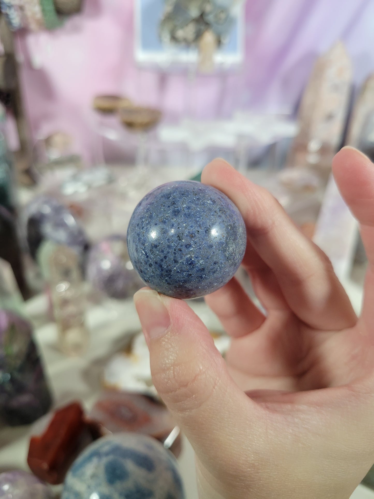 Small Dumortierite Sphere 9DM