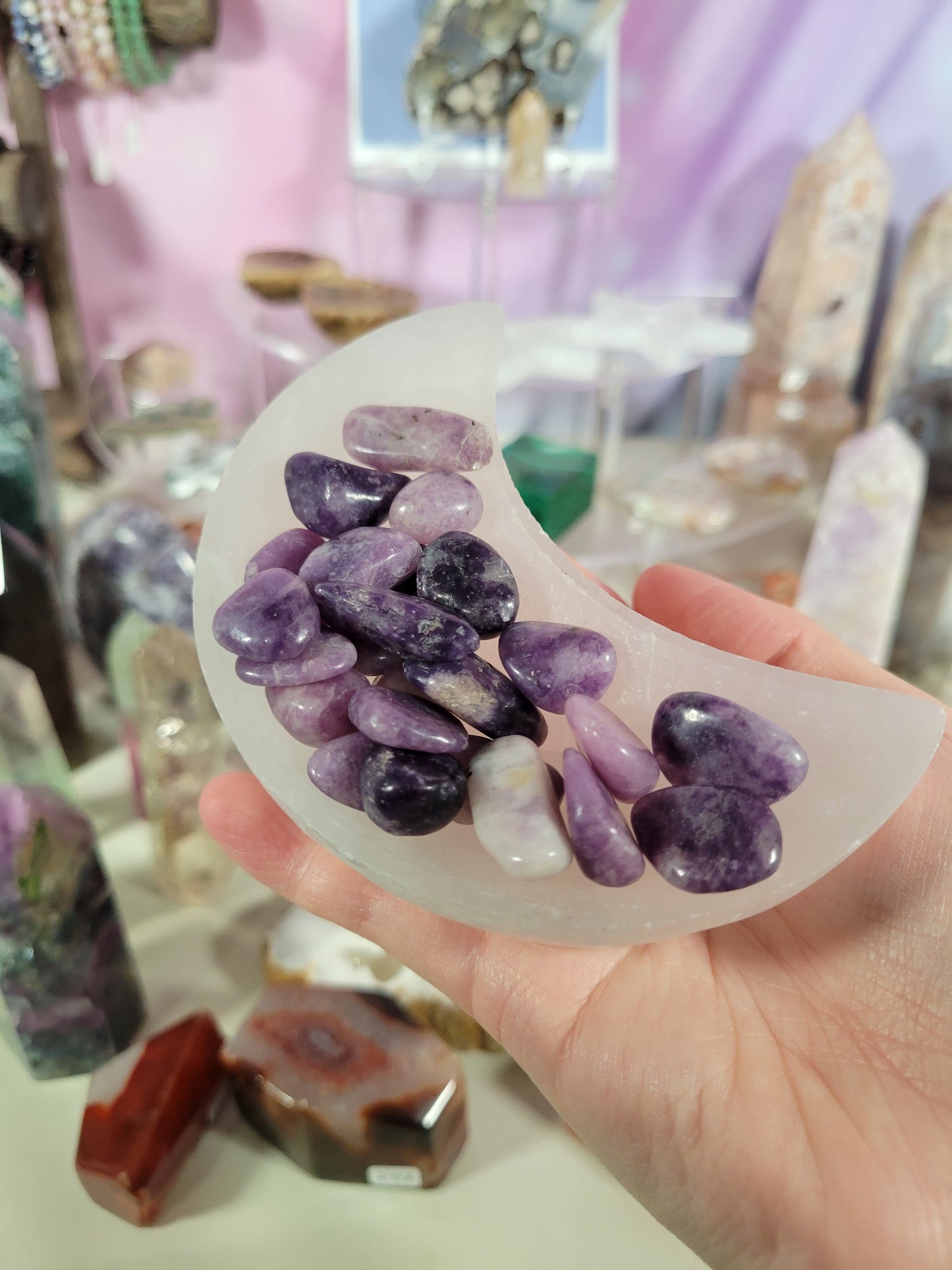 Bag of Lepidolite Tumbles