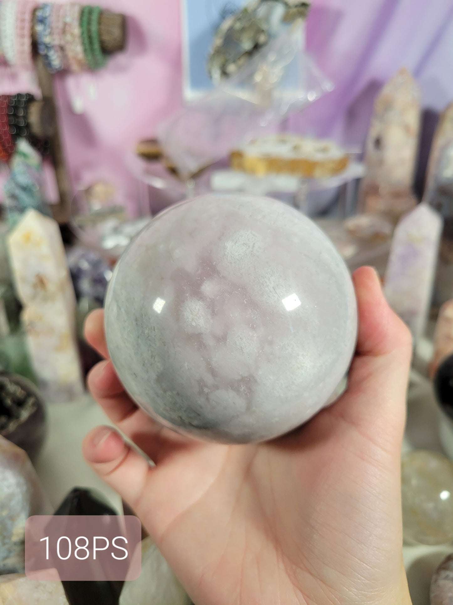 HUGE Light Pink Amethyst Sphere 108PS