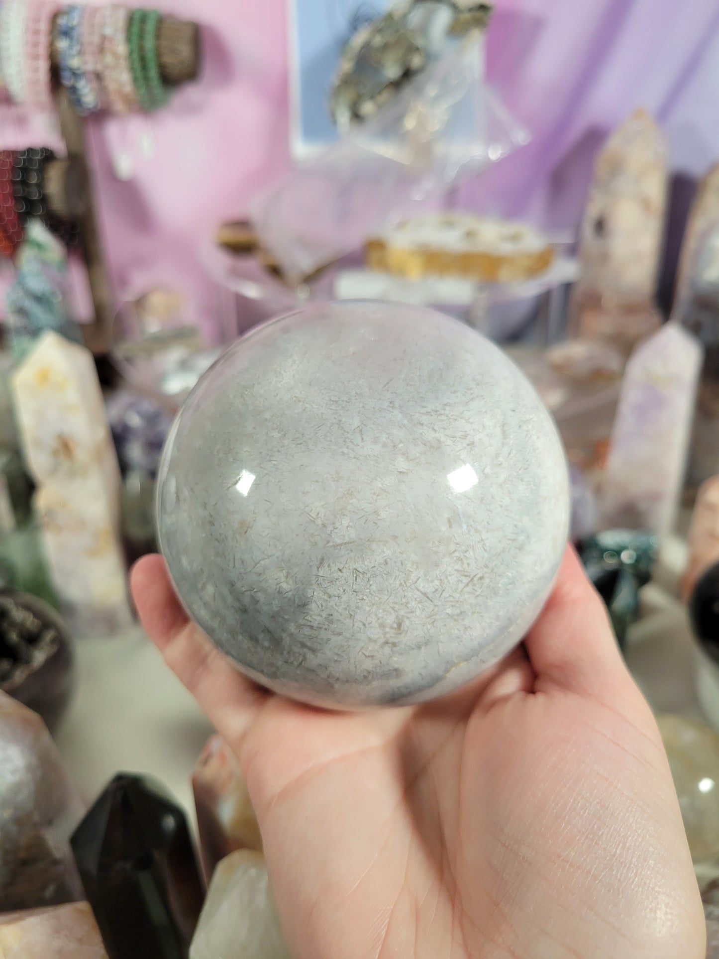 HUGE Light Pink Amethyst Sphere 108PS