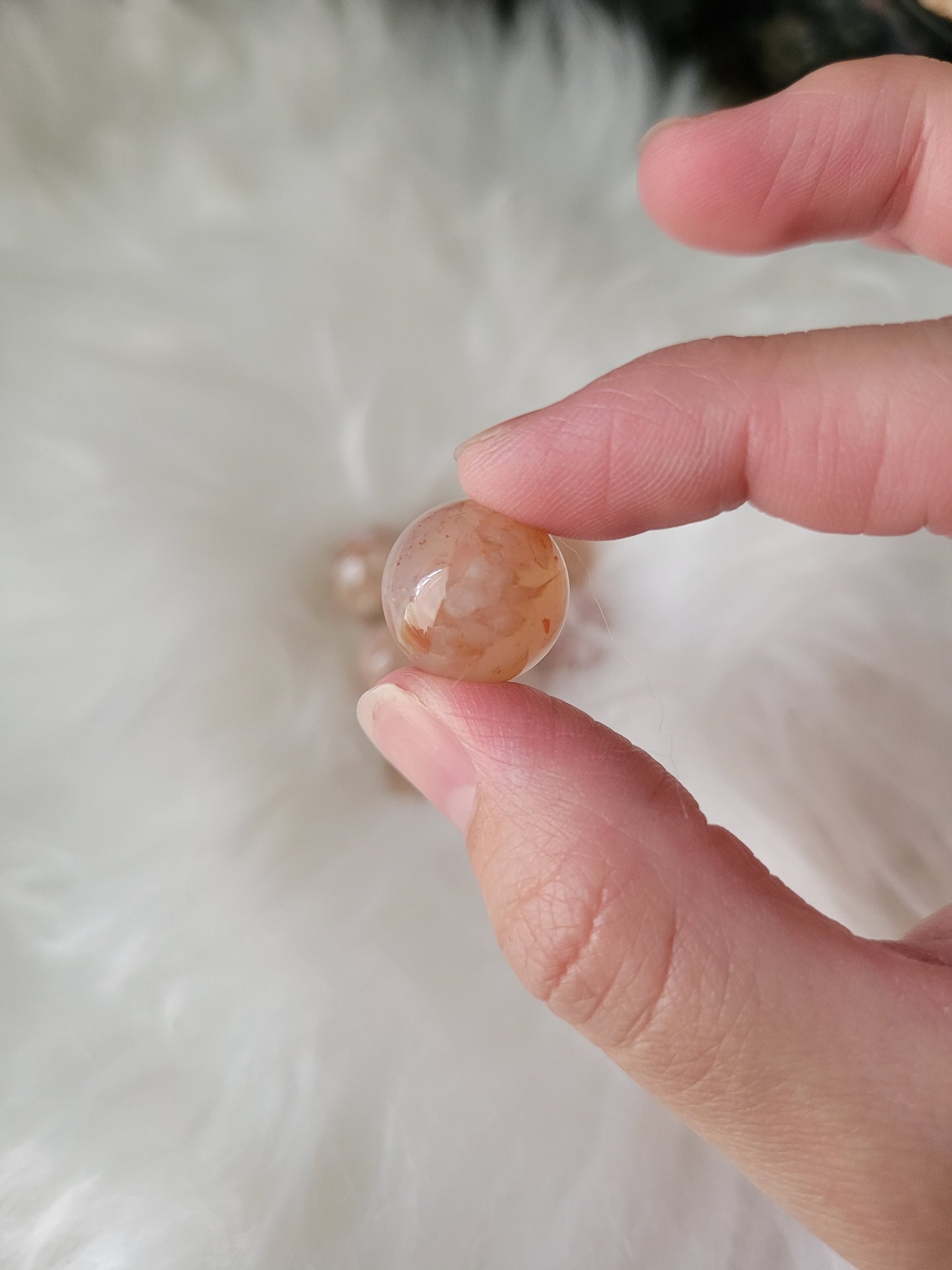 Mini Flower Agate Spheres