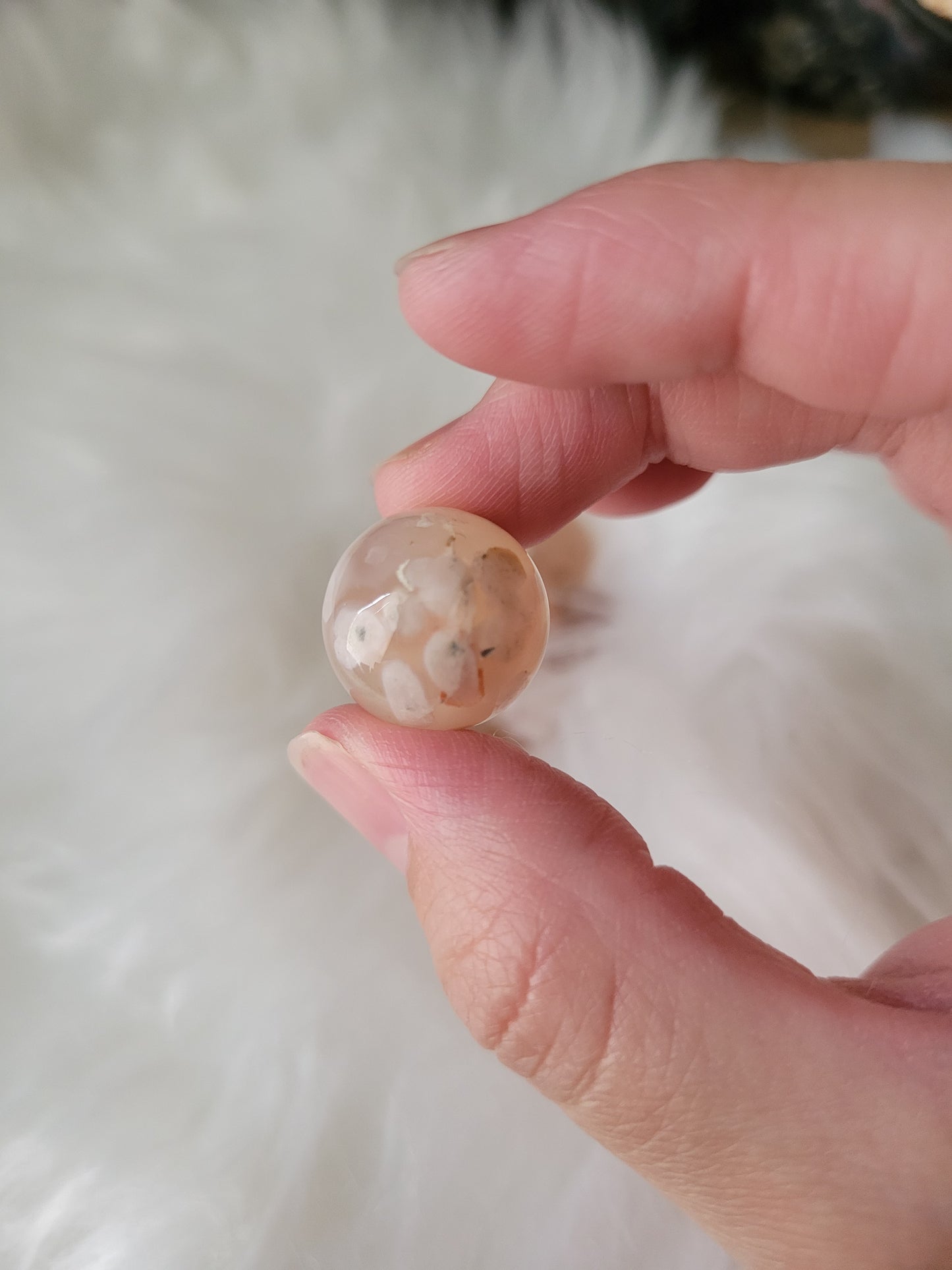 Mini Flower Agate Spheres