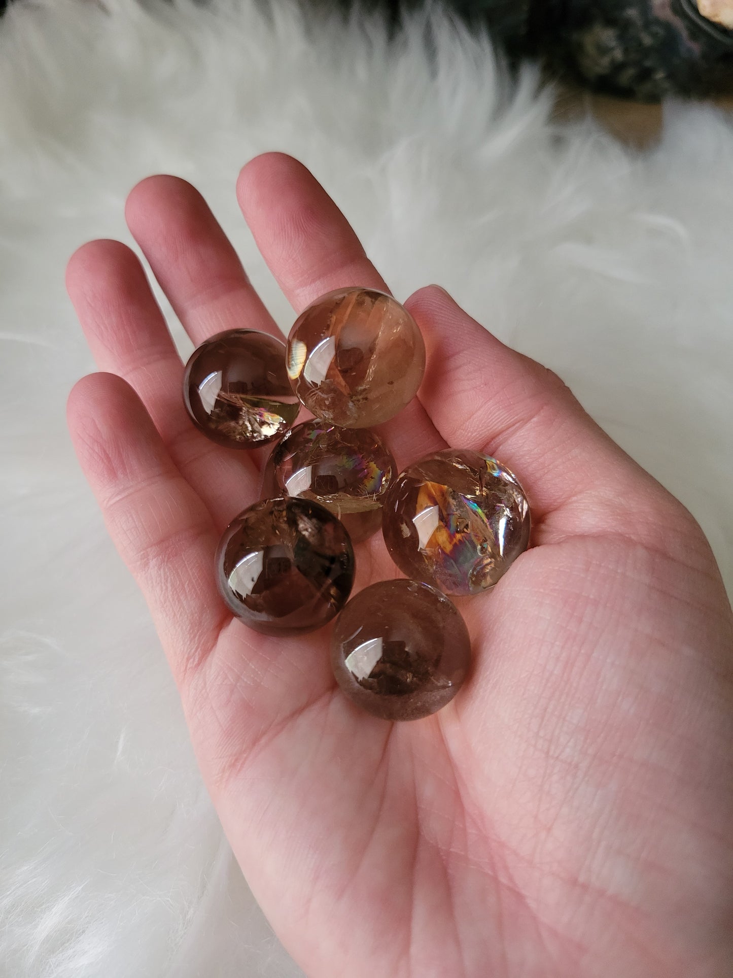 Small Smoky Quartz Spheres