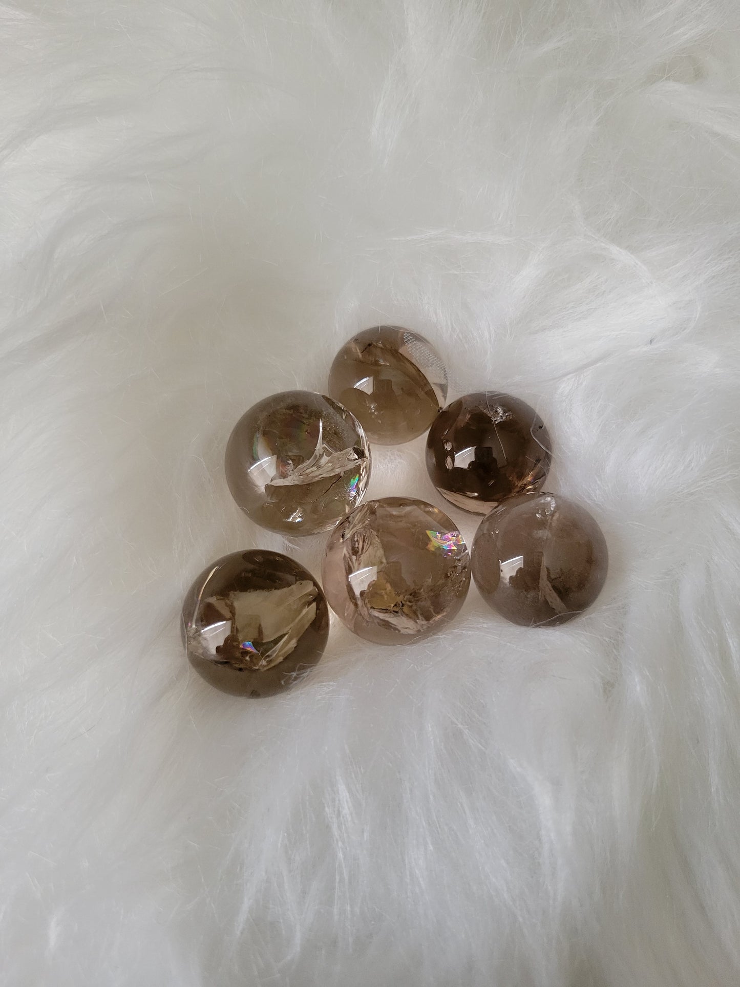 Small Smoky Quartz Spheres